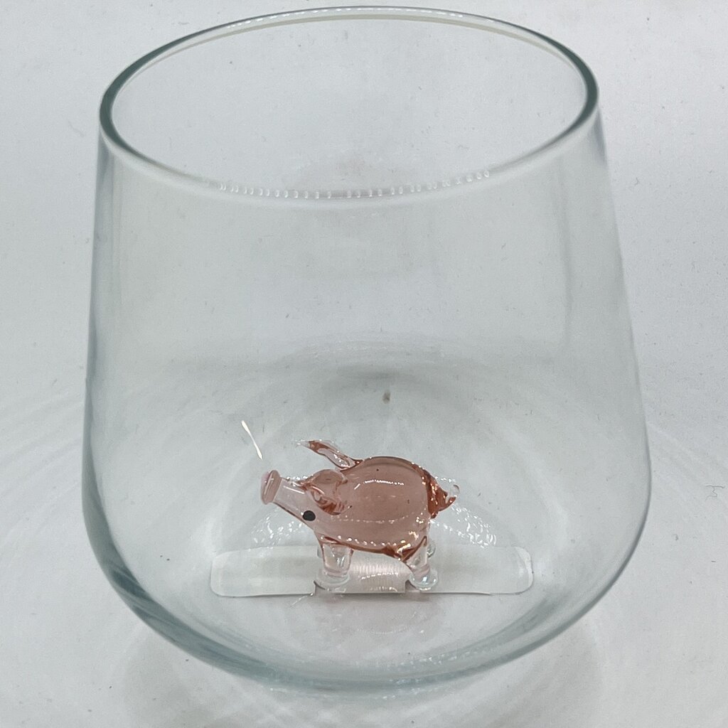 Wine Glass w/ Animals