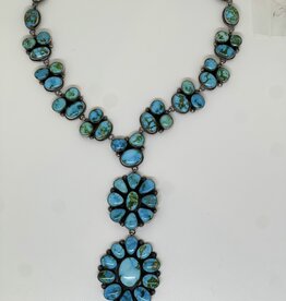 Marie Tsosie Sonoran Gold Turq Concho Necklace
