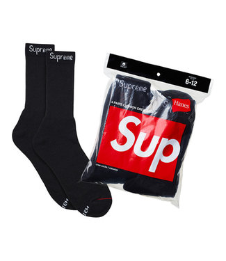 Supreme Supreme Hanes Crew Socks (4 Pack) Black