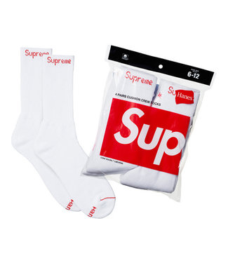 Supreme Supreme Hanes Crew Socks (4 Pack) White