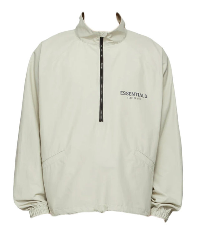 Fear of God Essentials Half-Zip Track Jacket Concrete