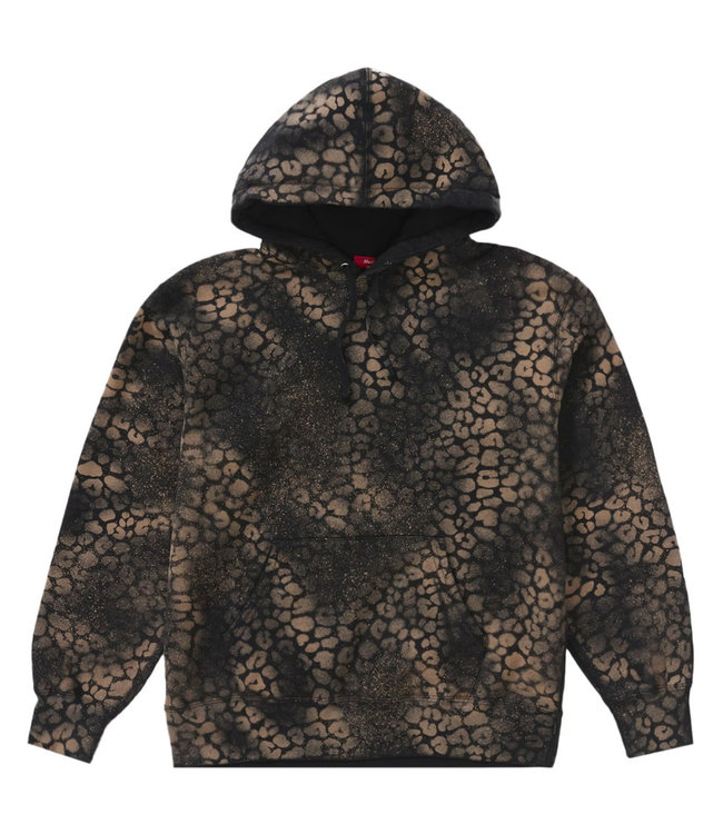 Supreme Bleached Leopard Hoodie Black (XL)