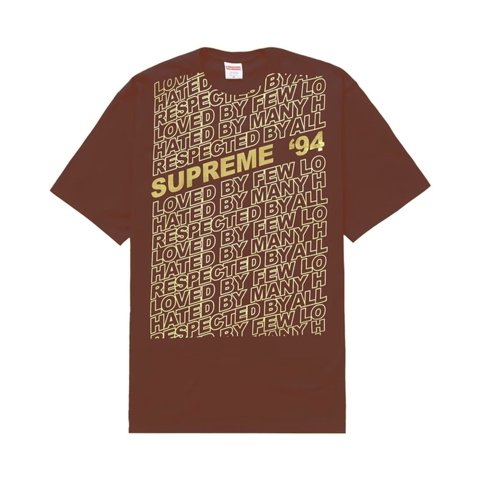 Supreme Supreme Respected T-Shirt Brown