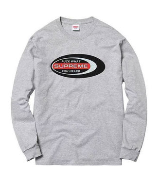 Supreme Supreme F*ck What You Heard Long Sleeve Heather Grey (S)