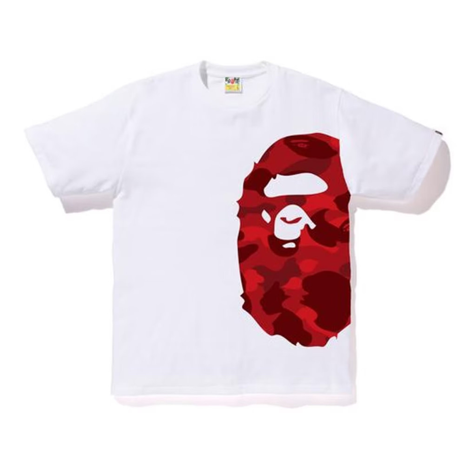Bape Bape Color Camo Side Big Ape Head T-Shirt White/Red (L)