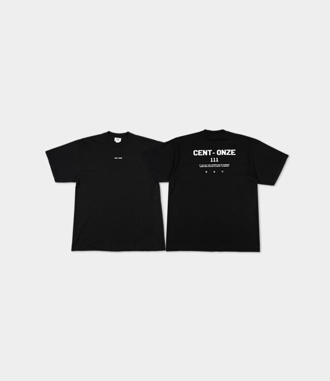 CENT-ONZE Basic T-Shirt Washed Black