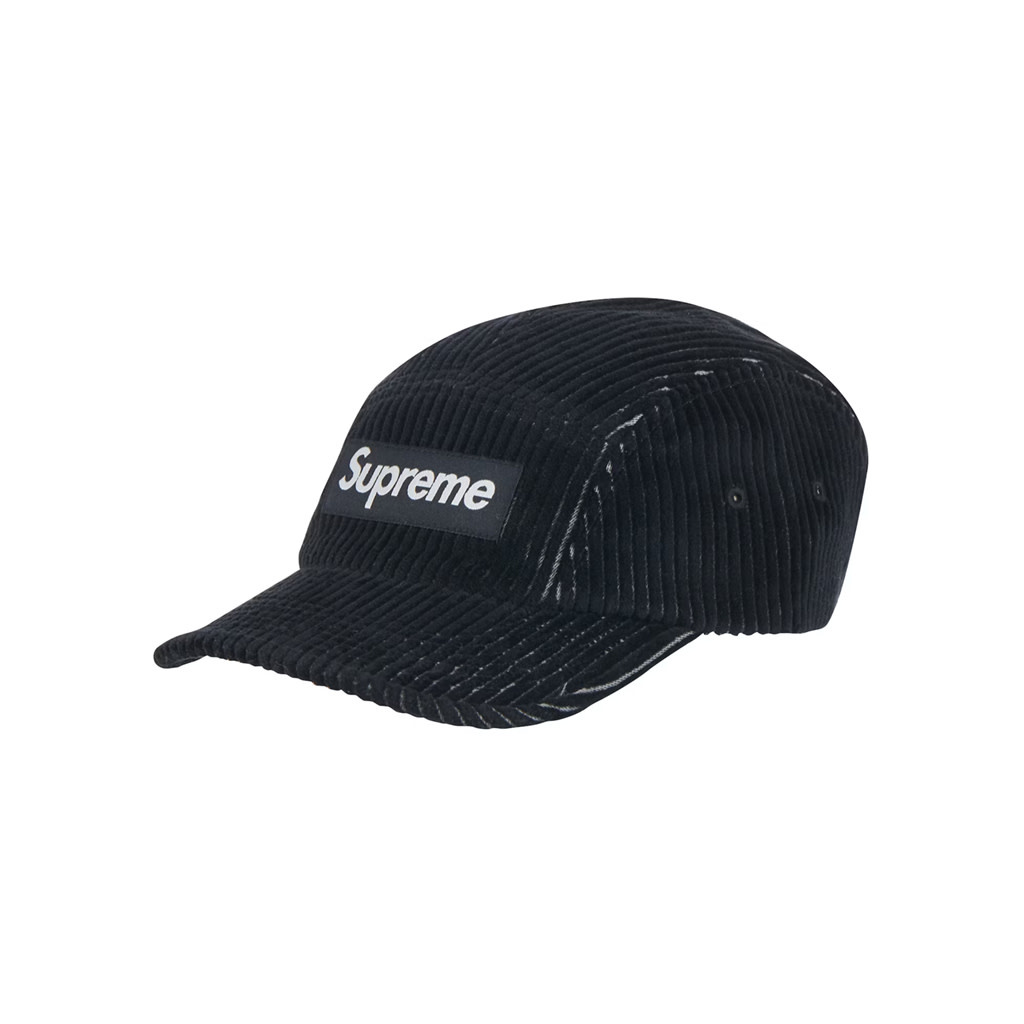 Hype Store / Supreme 2-Tone Corduroy Camp Cap Black - Le