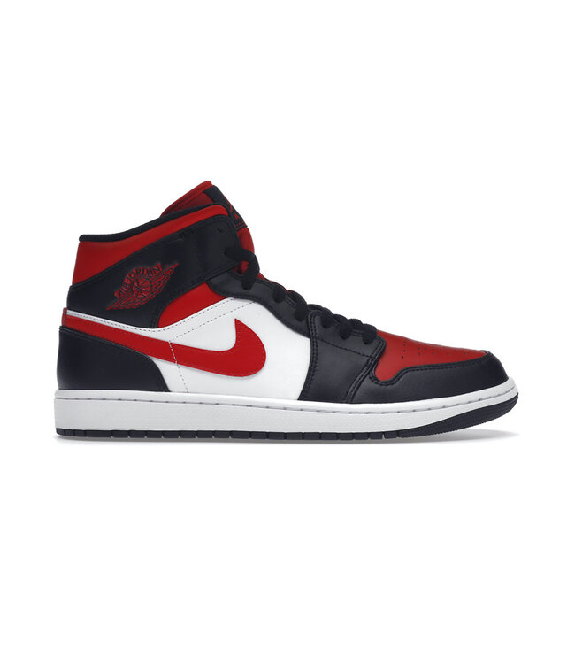 Jordan 1 Mid White Black Red (2022)