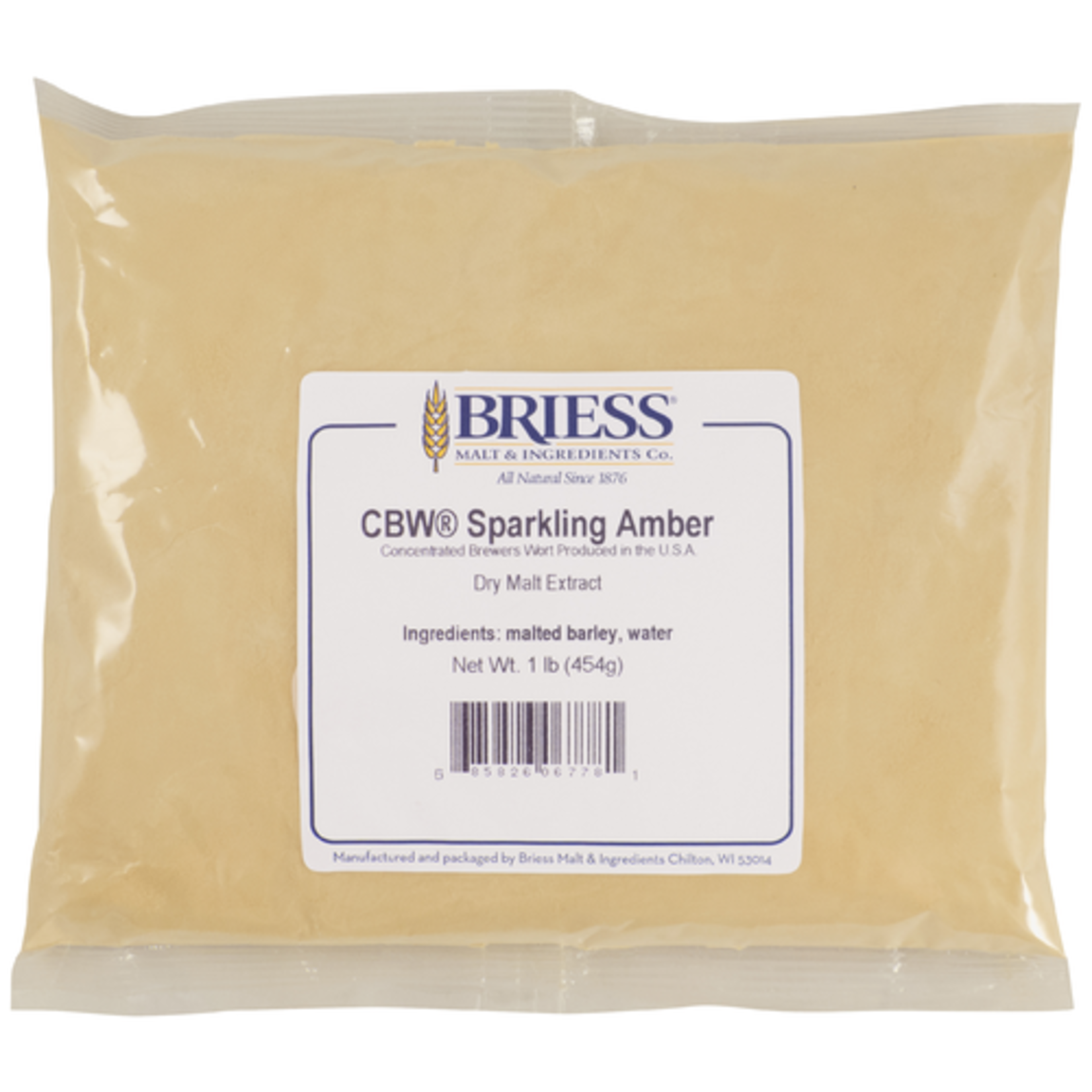 Briess Malting & Ingredient Co. Sparkling Amber Dried Malt Extract DME 1 LB