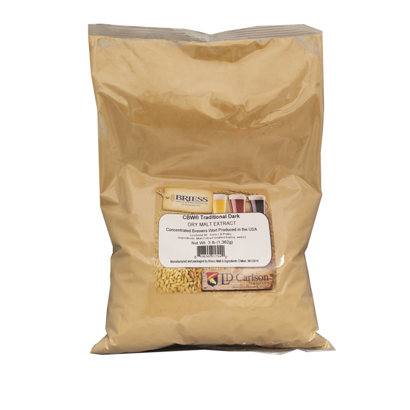 Briess Malting & Ingredient Co. Sparkling Amber Dried Malt Extract DME 3 lb