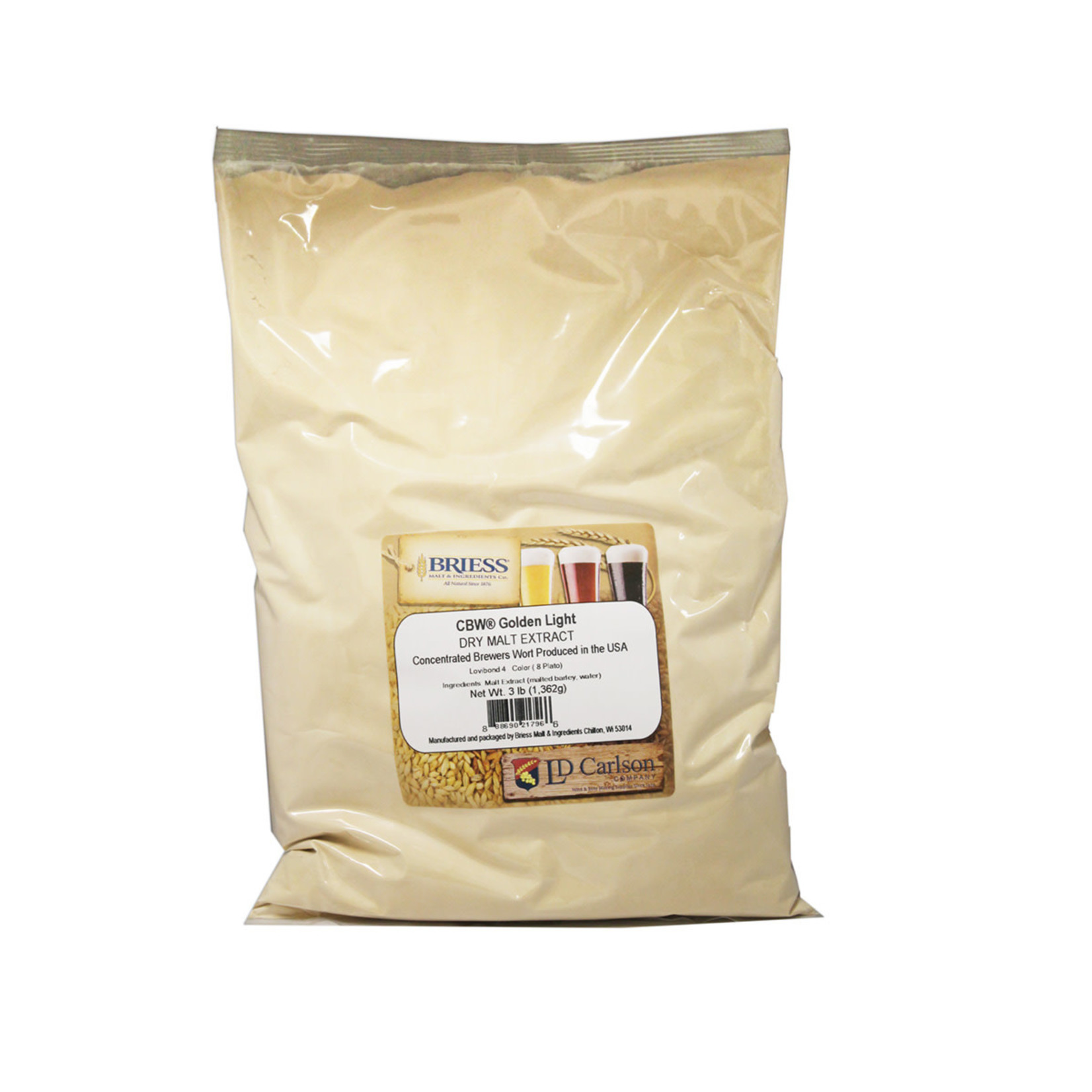 Briess Malting & Ingredient Co. Golden Light Dried Malt Extract DME 3 lb