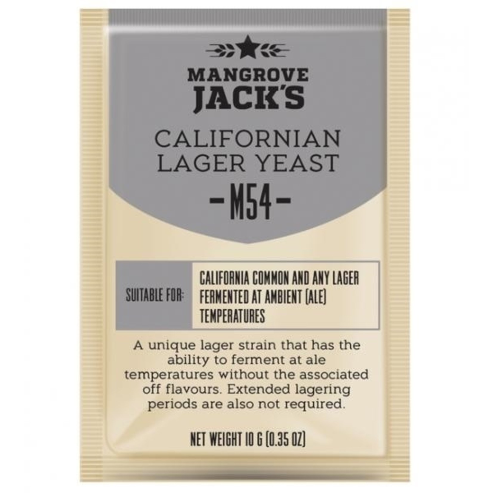 Mangrove Jack's M54 California Lager Dry Yeast 10 Grams
