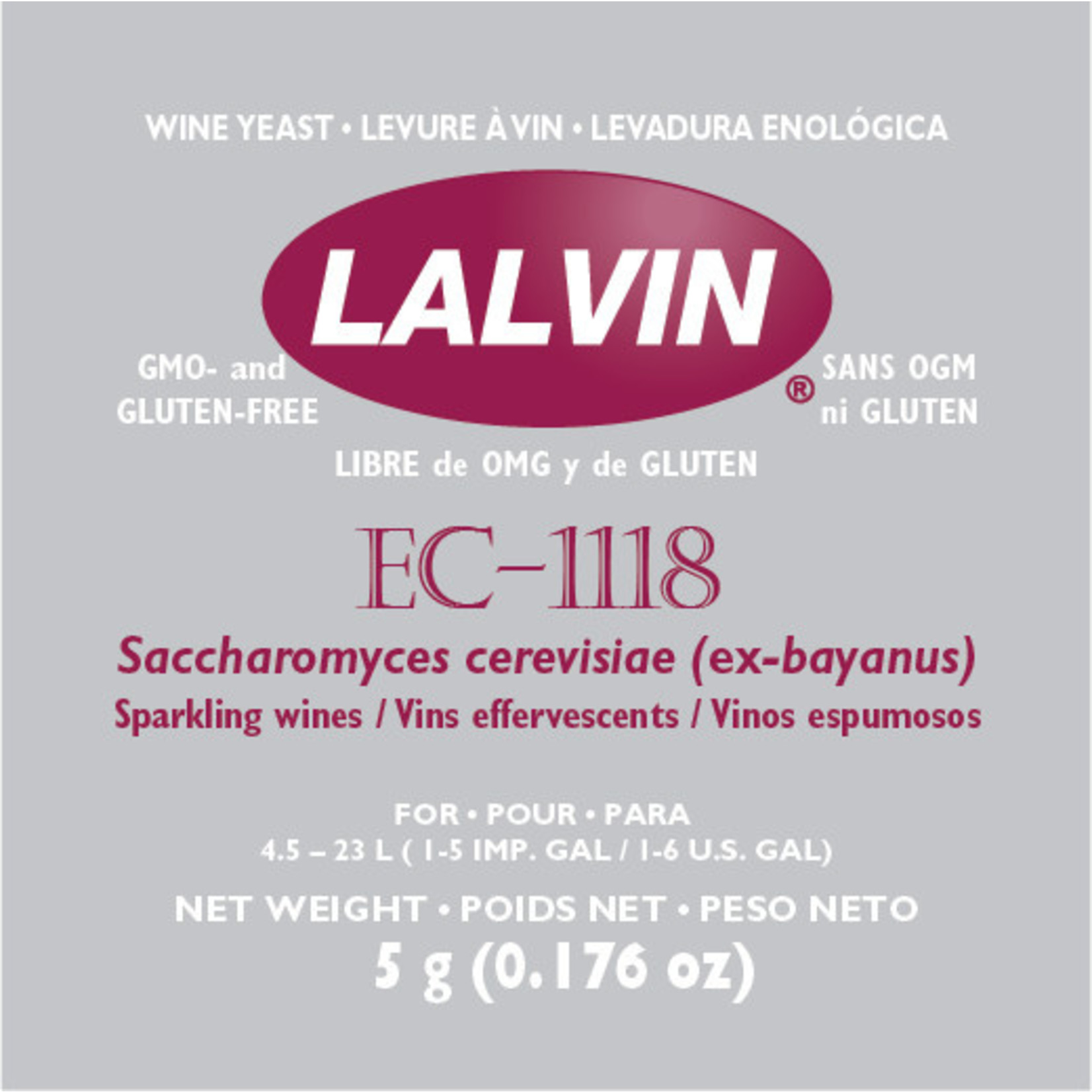 Lalvin Lalvin EC-1118 Dry Wine Yeast 5 Grams