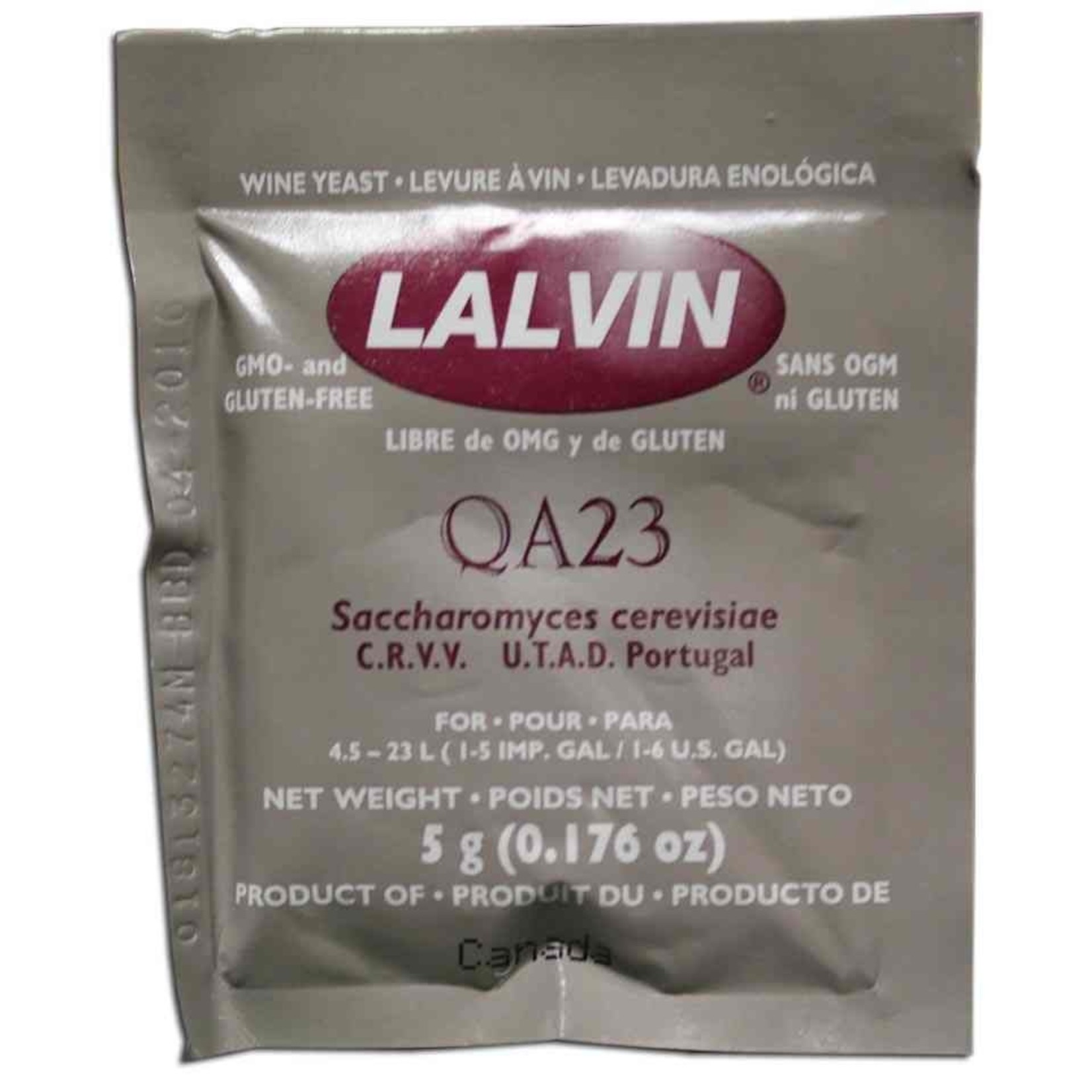 Lalvin QA23 Dry Wine Yeast 5 Grams