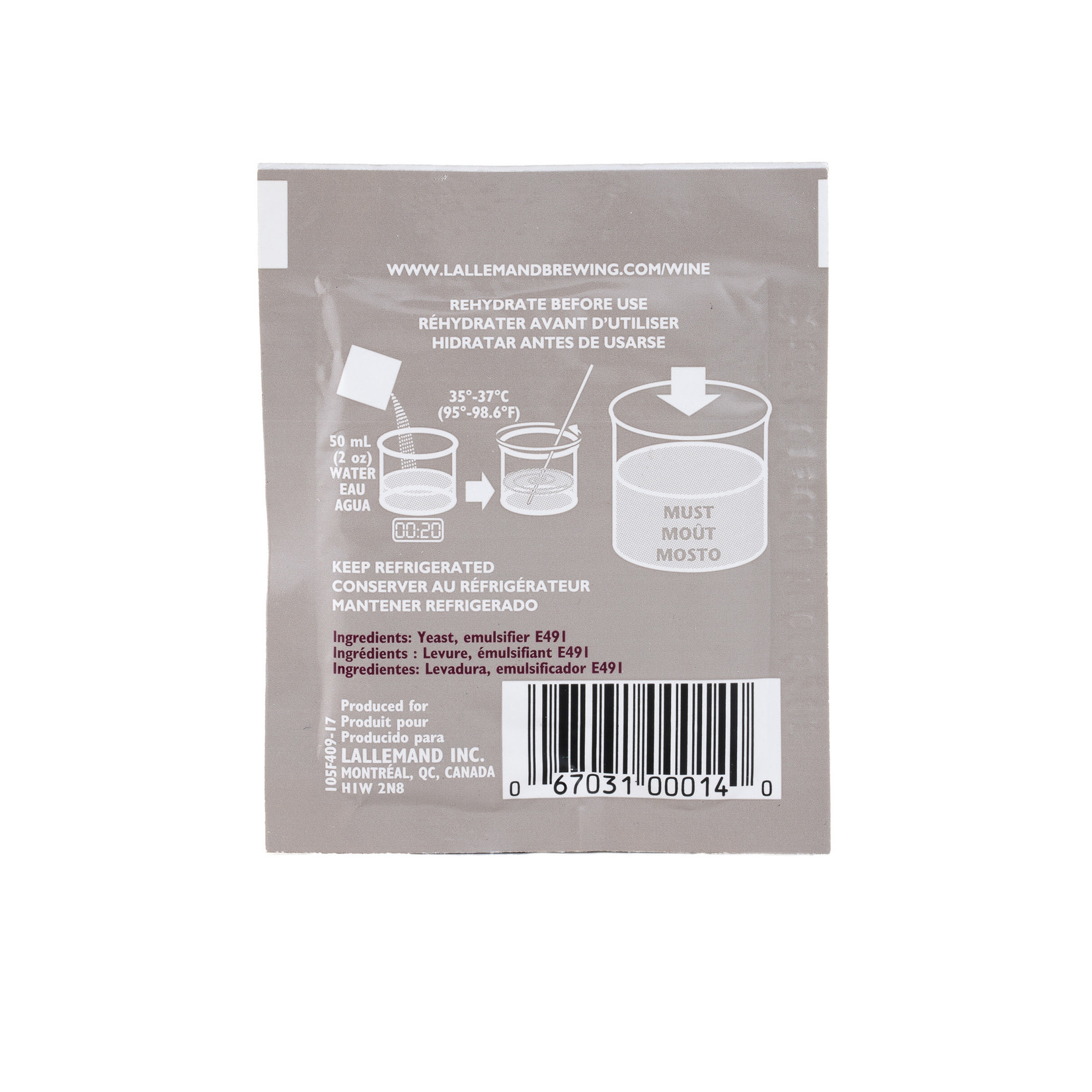 Lalvin Bourgovin RC212™ Dry Wine Yeast 5g