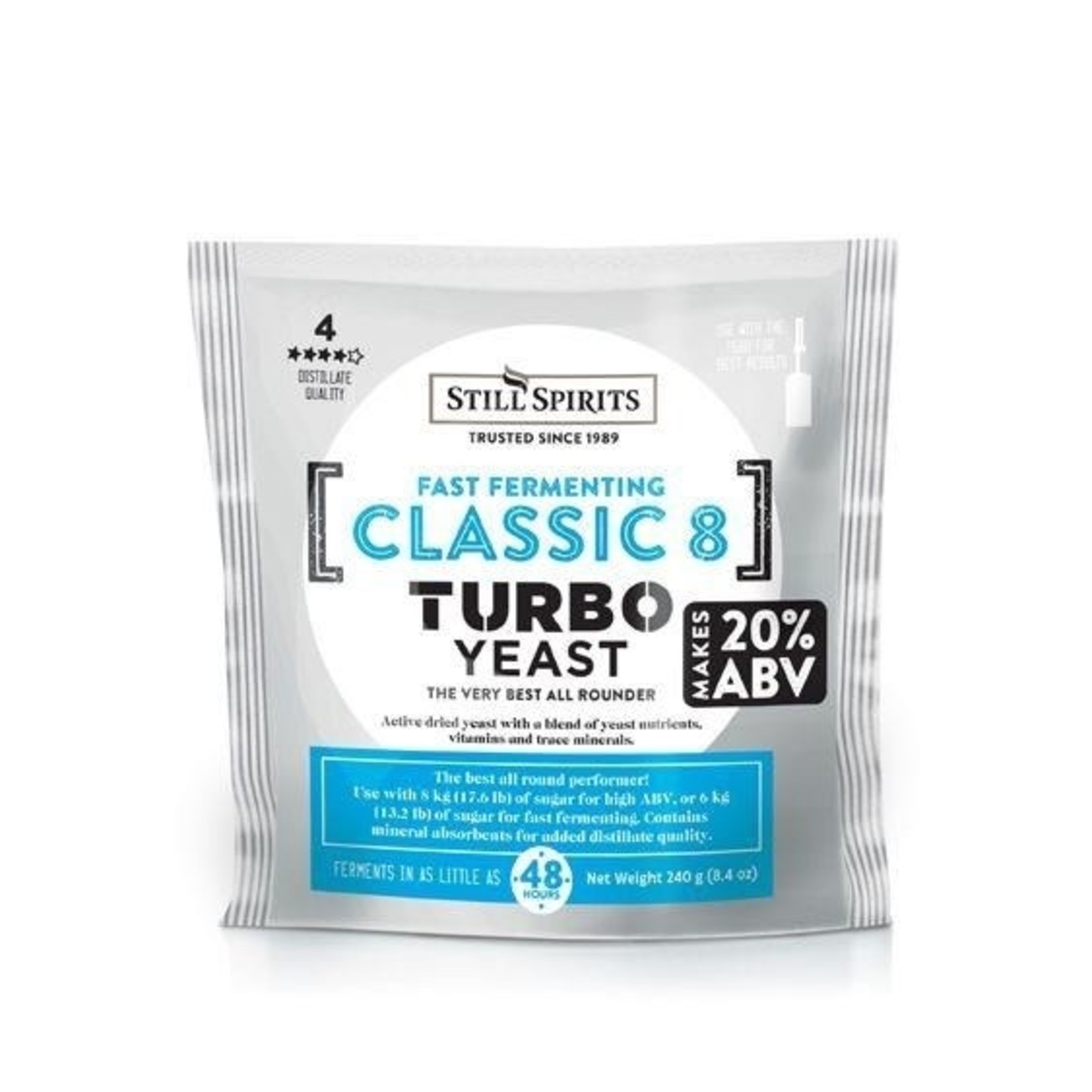 Still Spirits Turbo Yeast Classic 8 Yeast 48 Hour