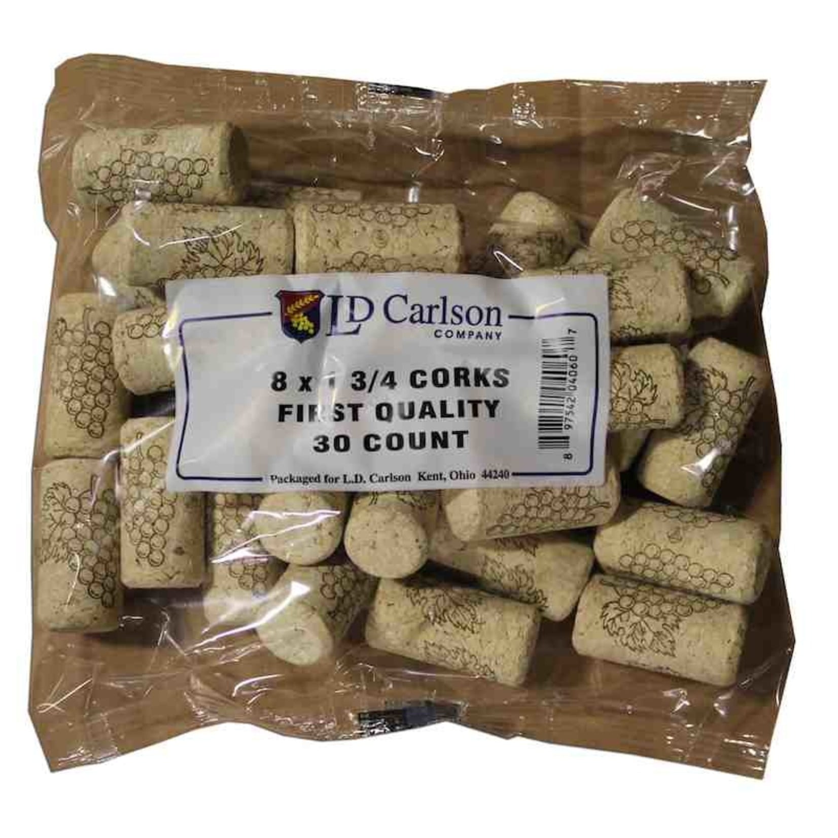 8 X 1 3/4 First Quality Wine Corks 30 Count