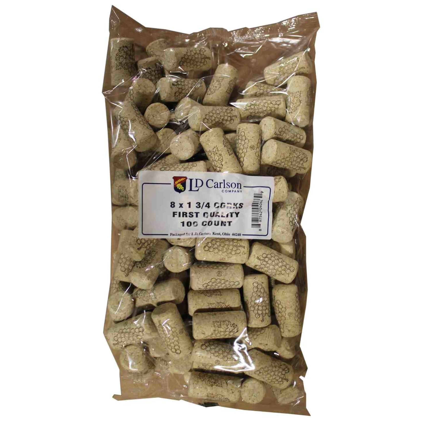 8 X 1 3/4 First Quality Wine Corks 100 Ct