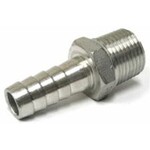 SS 3/8" Barbed Hose Fitting 1/2" Male NPT