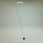 Racking Cane Black Tip 3/8" Curved Clear 30"
