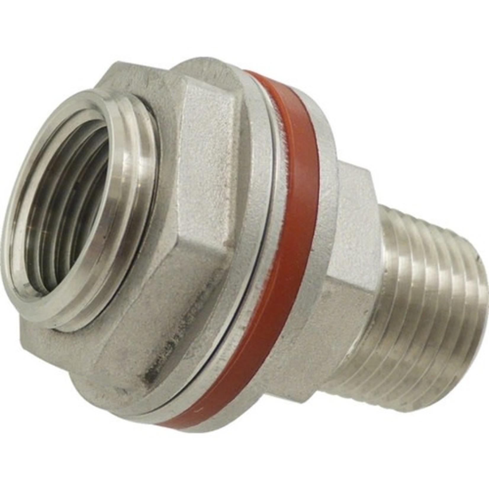 S/S Bulkhead 1/2" FPT x 1/2" MPT