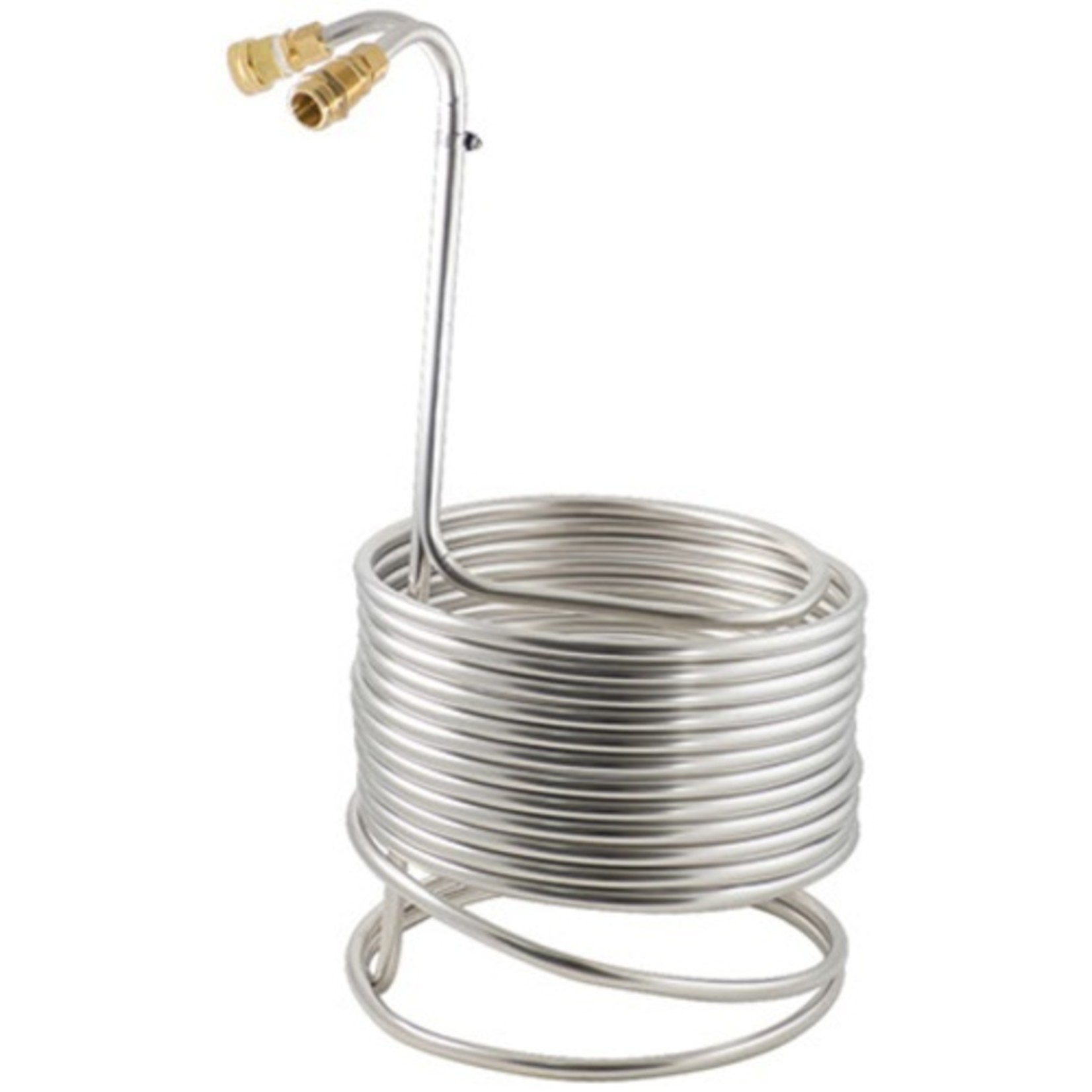 Stainless Steel Wort Chiller with Brass Fittings - 50 ft x 1/2 in