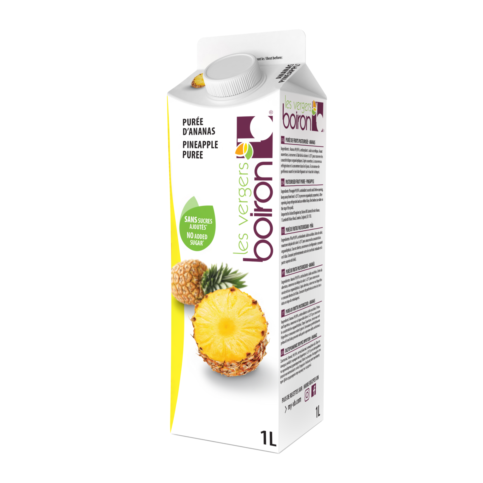 Boiron Pineapple  Ambient Fruit Puree  1L