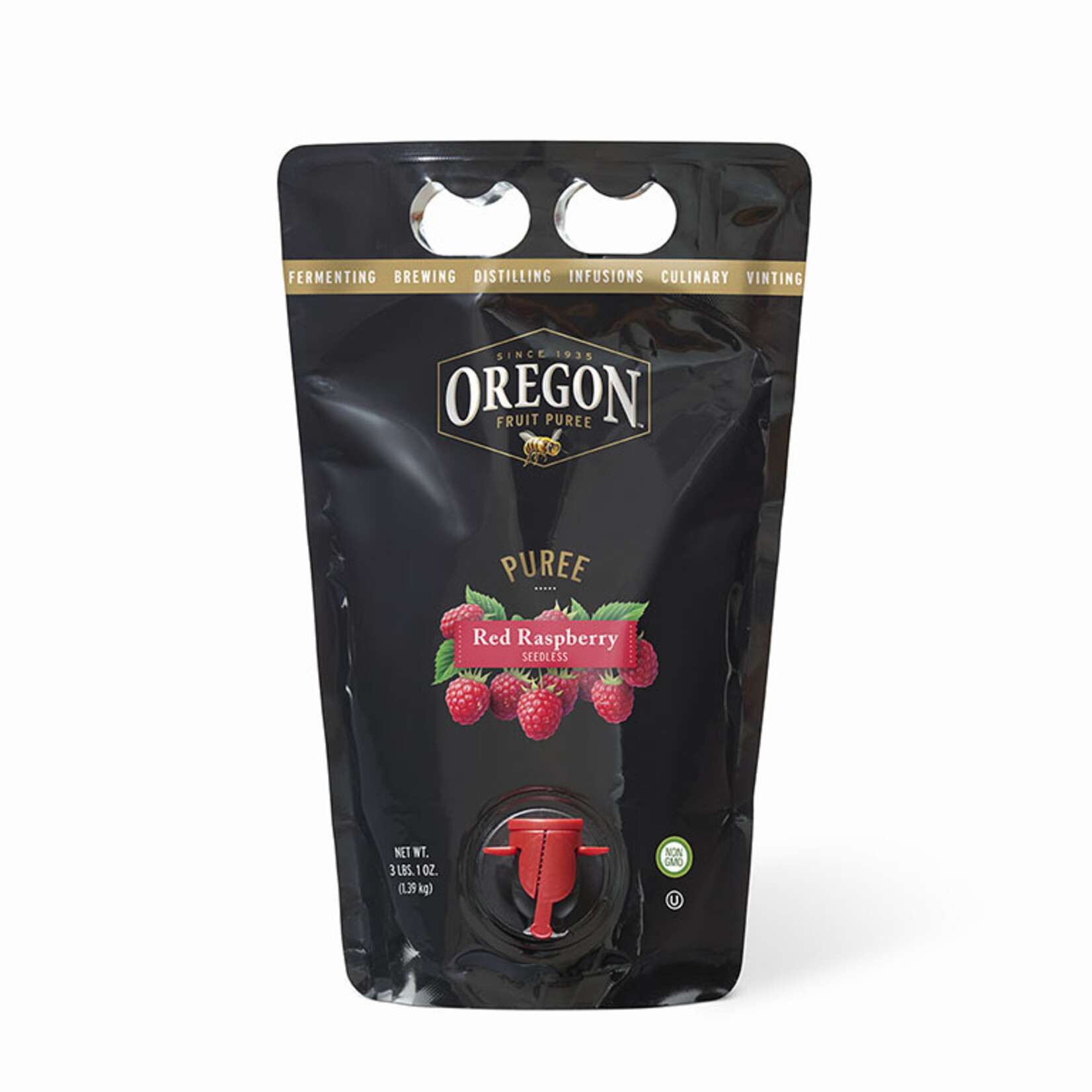 Oregon Fruit Products Raspberry Fruit Puree 3lb 1oz