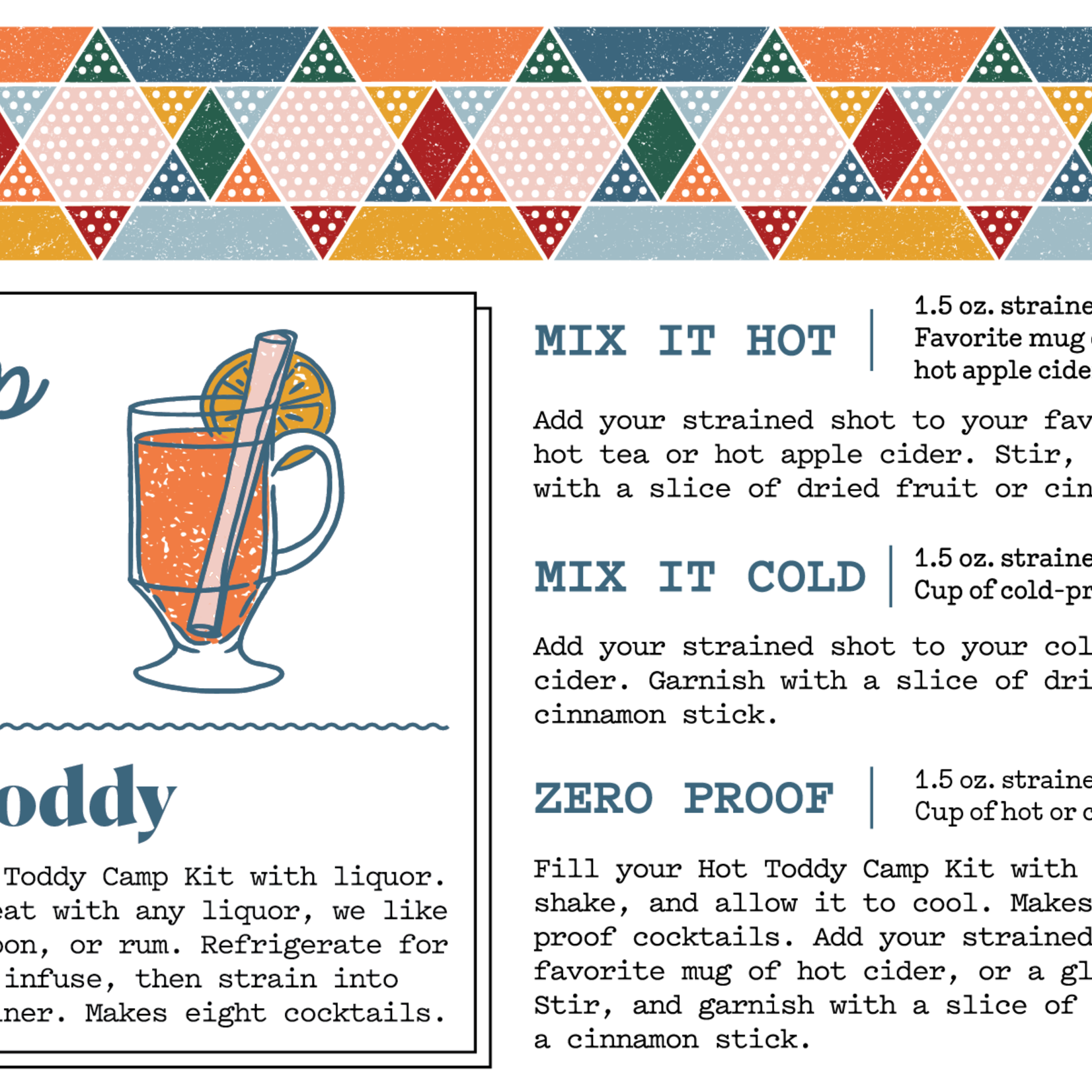 Camp Craft Cocktails Hot Toddy Infusion Kit