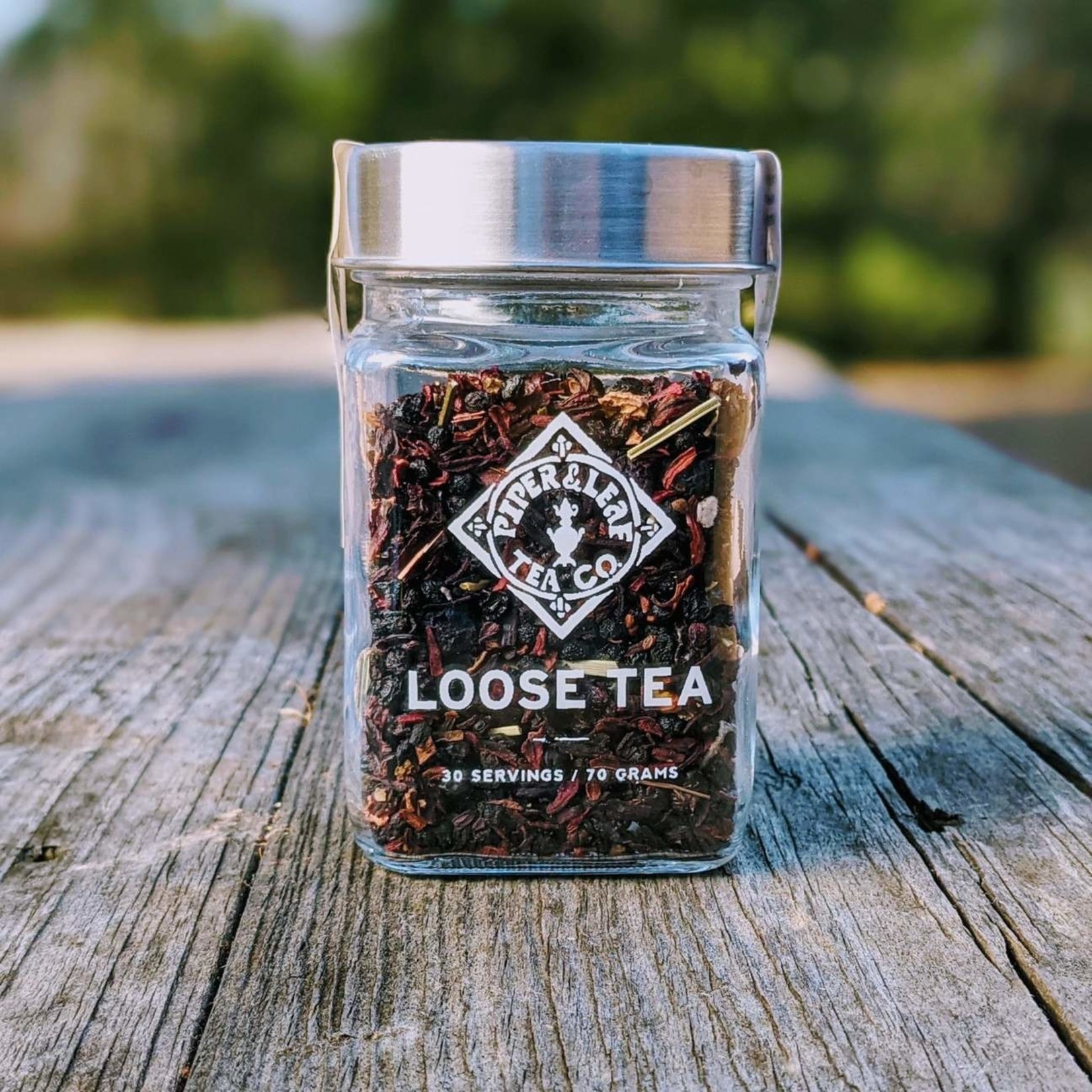 Piper & Leaf Tea Co. Briar Patch Brew Glass Jar of Loose Leaf Tea