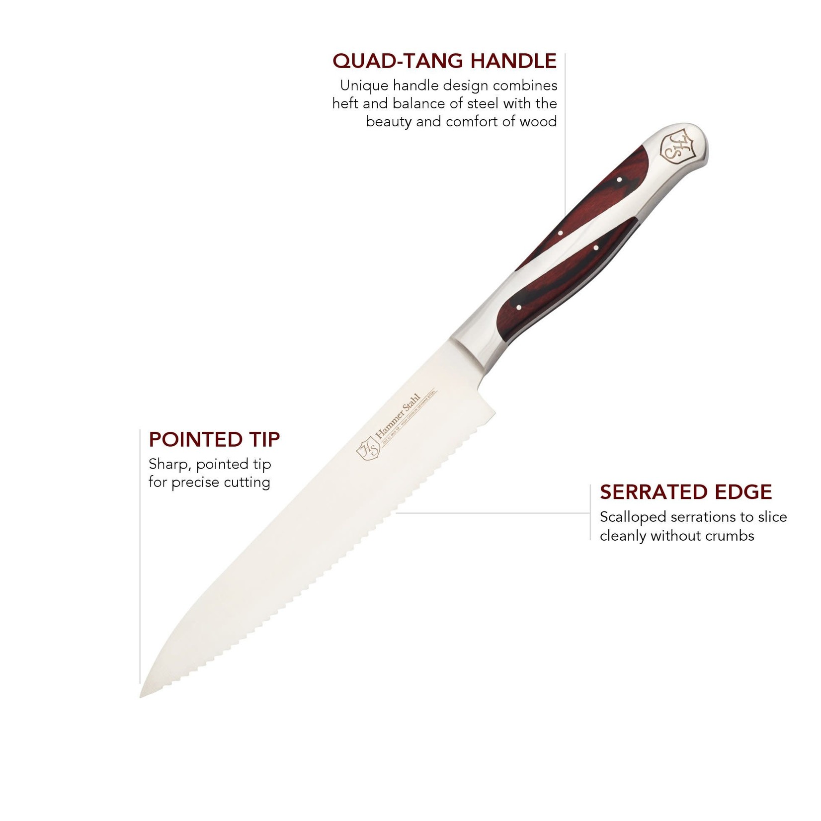 Hammer Stahl 6" Serrated Utility Knife