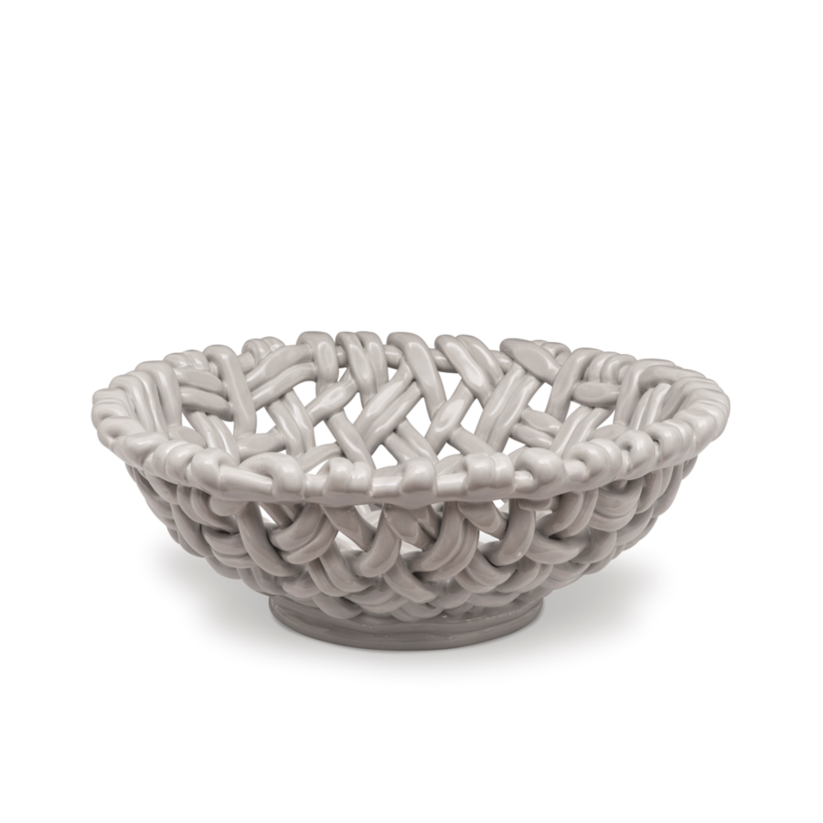 Skyros Designs Hand Woven Round Basket - Greige