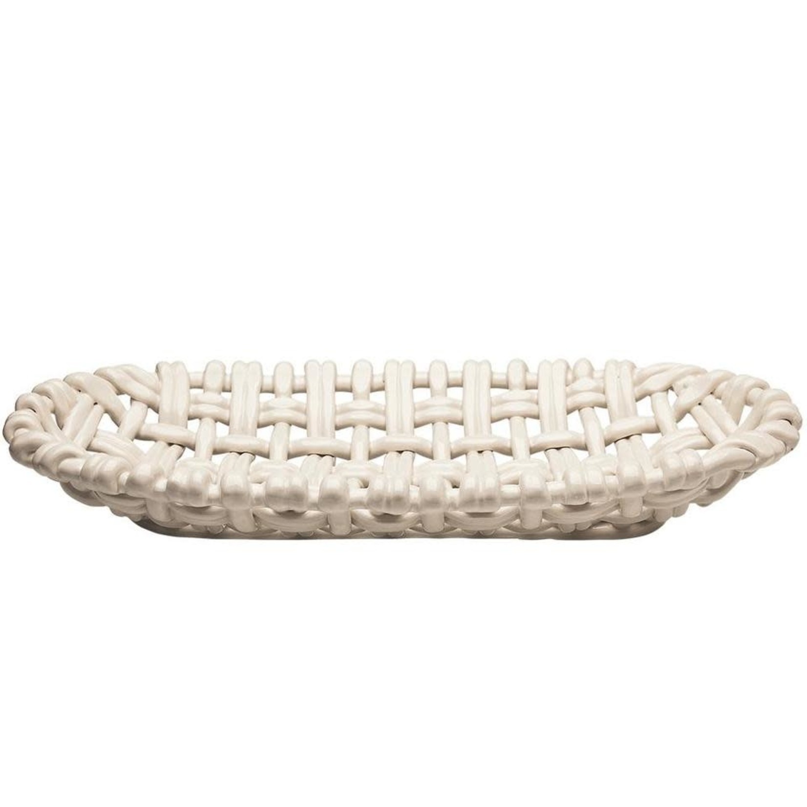 Skyros Designs Hand Woven Oval Basket - Ivory