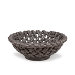 Skyros Designs Hand Woven Round Basket - Charcoal (Matte)