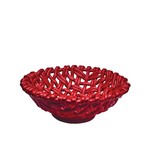 Skyros Designs Hand Woven Round Basket - Red