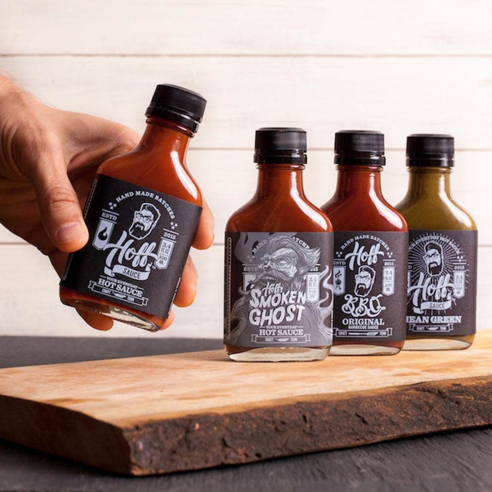 Hoff & Pepper Mini-Flask Variety Hot Sauce 4 Pack