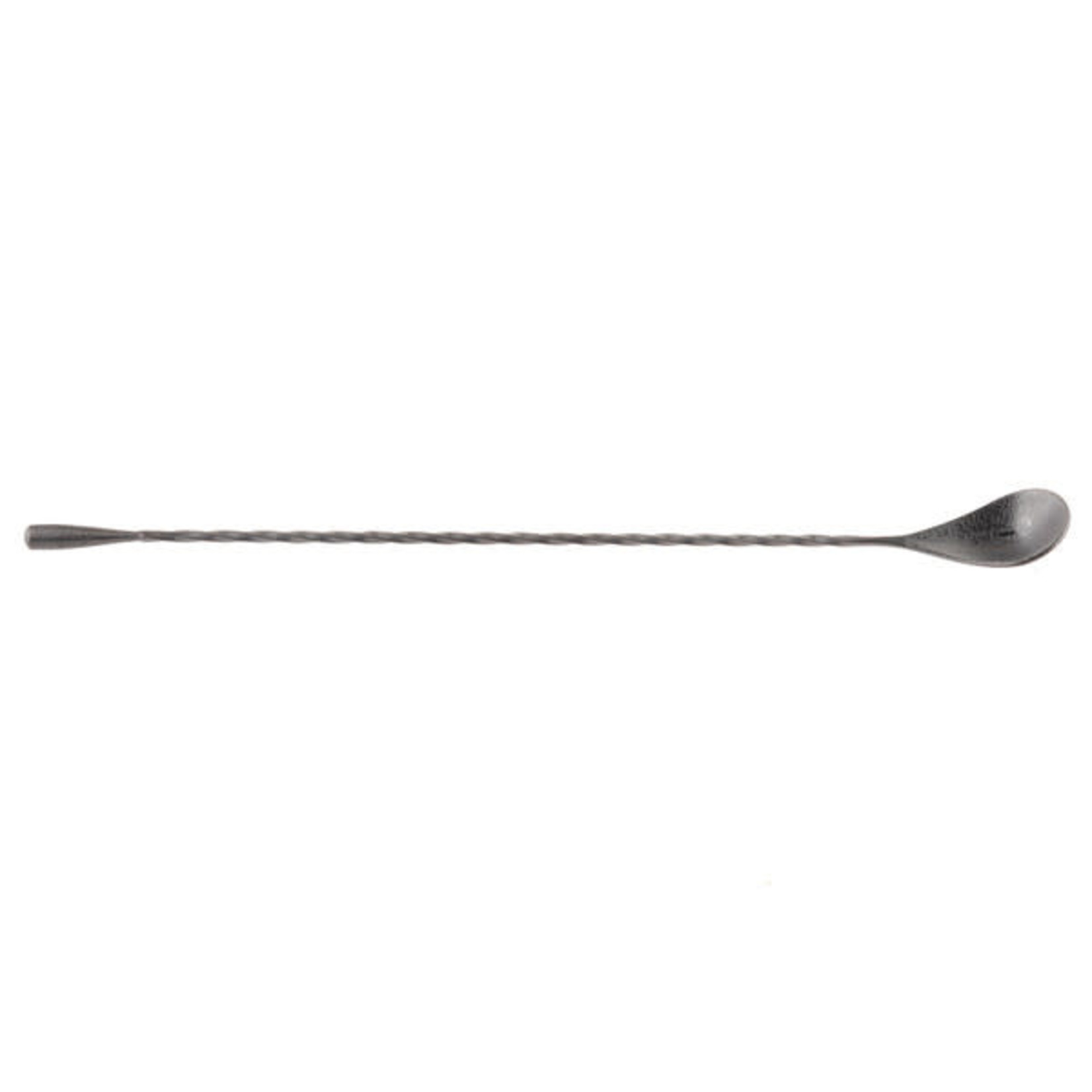 TableCraft 12" Bar Spoon 18/8 Stainless Steel Black Acid Etched 1.5 x .75 x 12"