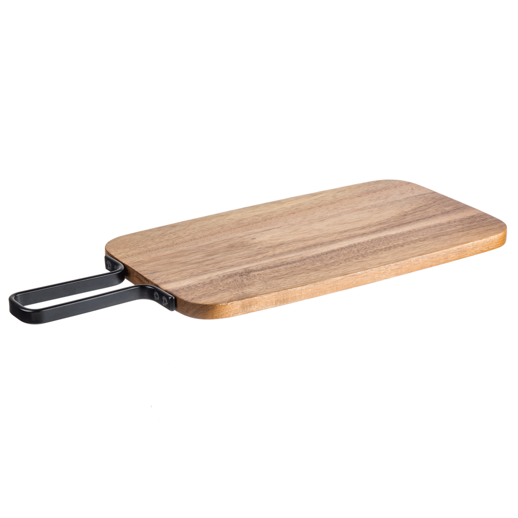 TableCraft Industrial Collection™ Rectangular Paddle, Acacia with Metal Banding, 8.5 x 15.125", 20.125" L w/ Handle
