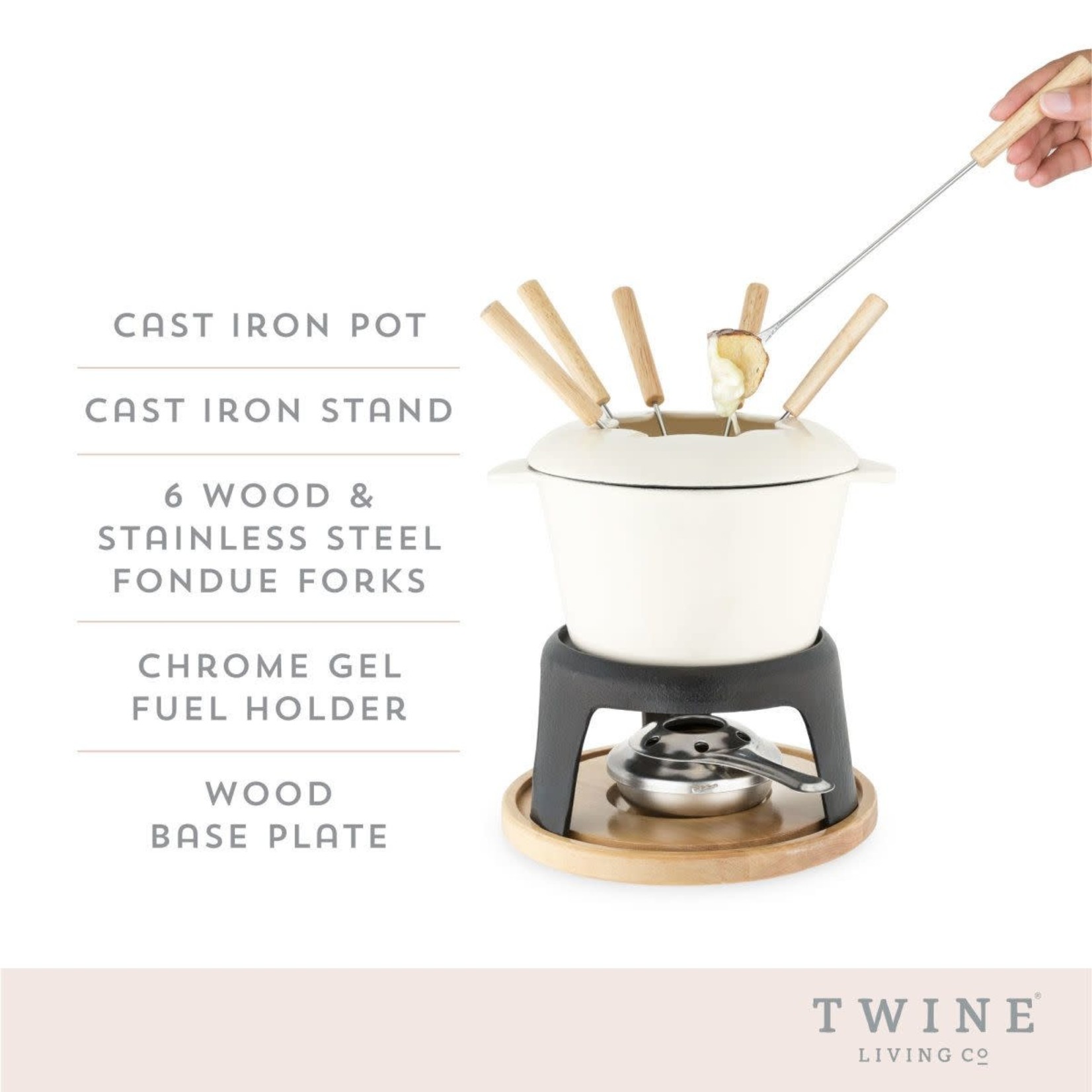 Fondue Maker, Stainless Steel Fondue Pot