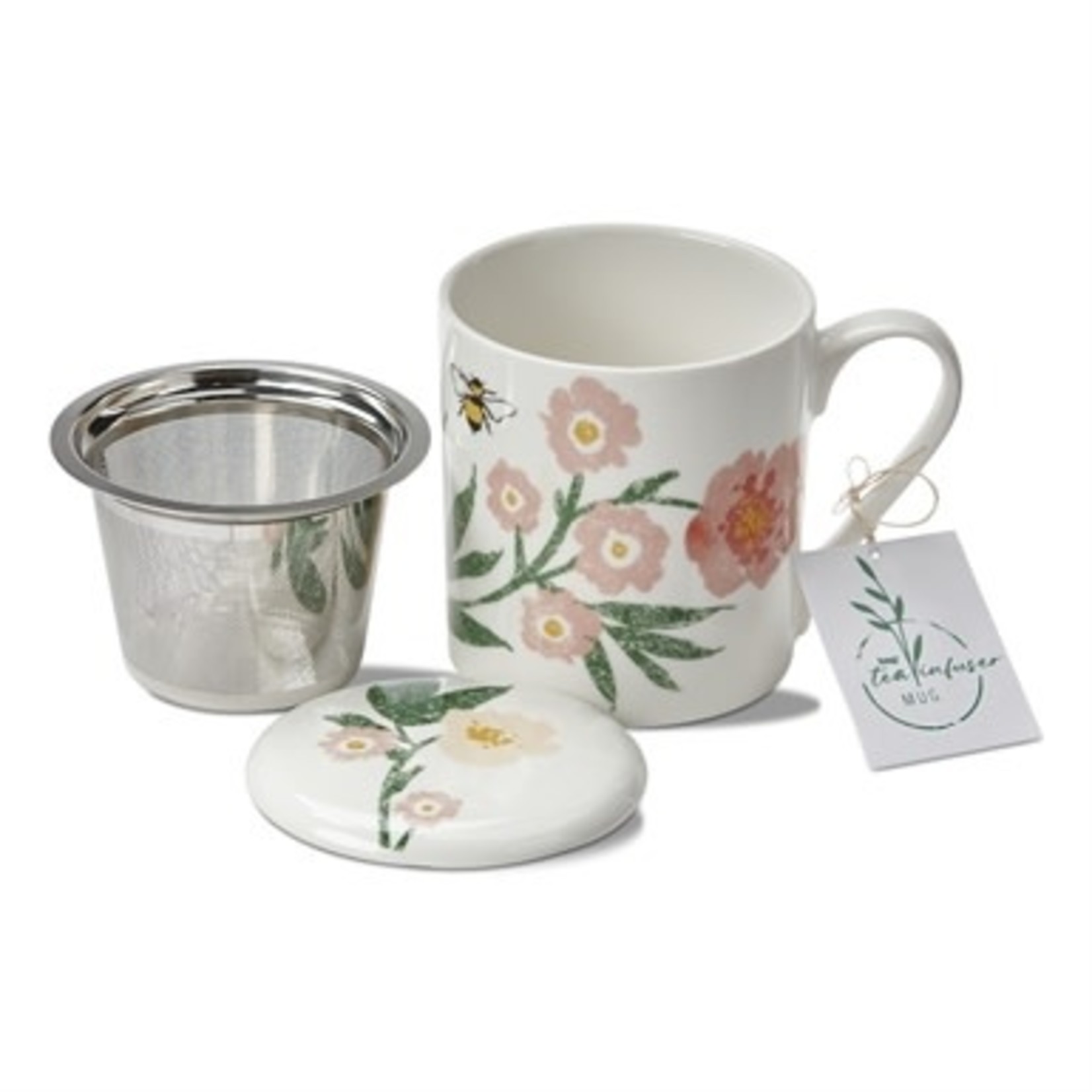 Ceramic Mug with Tea Infuser and Lid