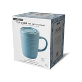 121877 16 oz Tea Infuser Mug Ripple Grey