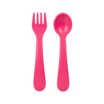 Lollaland Utensil set - 2 spoon /2 fork/ travel pouch - Pink