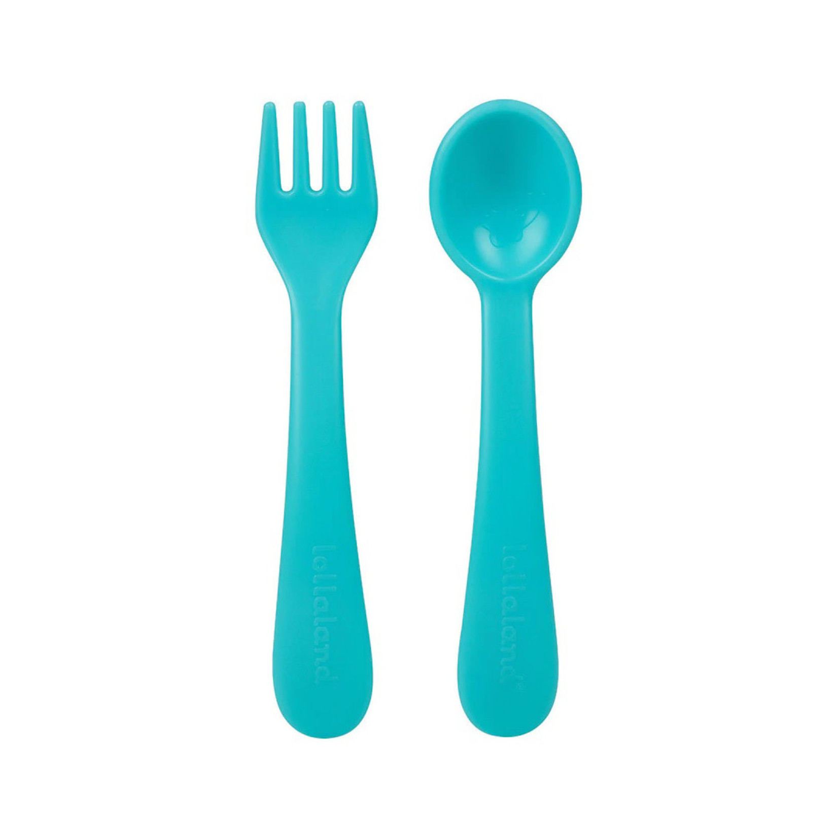 Lollaland Utensil set - 2 spoon /2 fork/ travel pouch - Turquoise