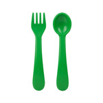 Lollaland Utensil set - 2 spoon /2 fork/ travel pouch - Green