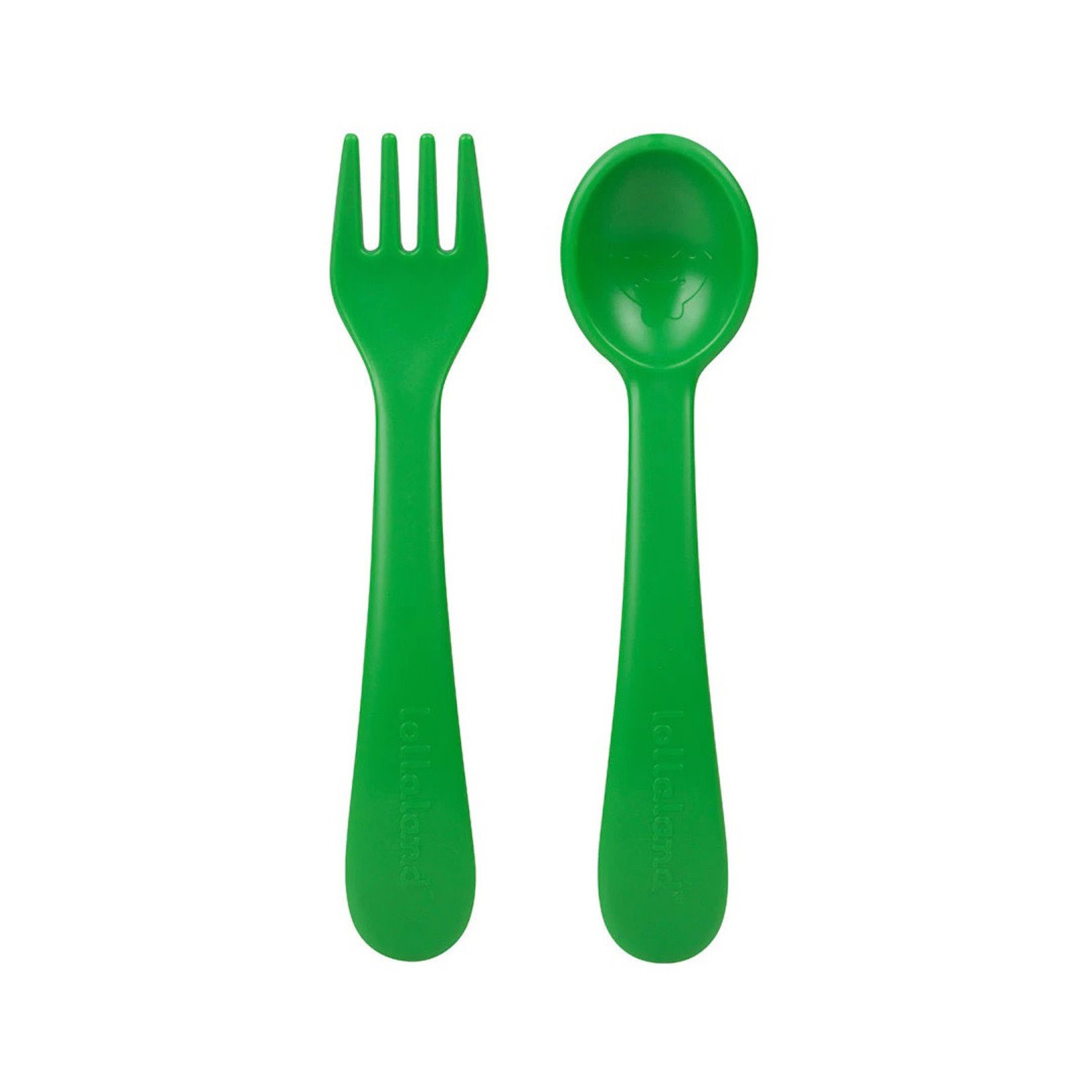 Utensil set - 2 spoon /2 fork/ travel pouch - GREEN - The Fancy Frog  Boutique