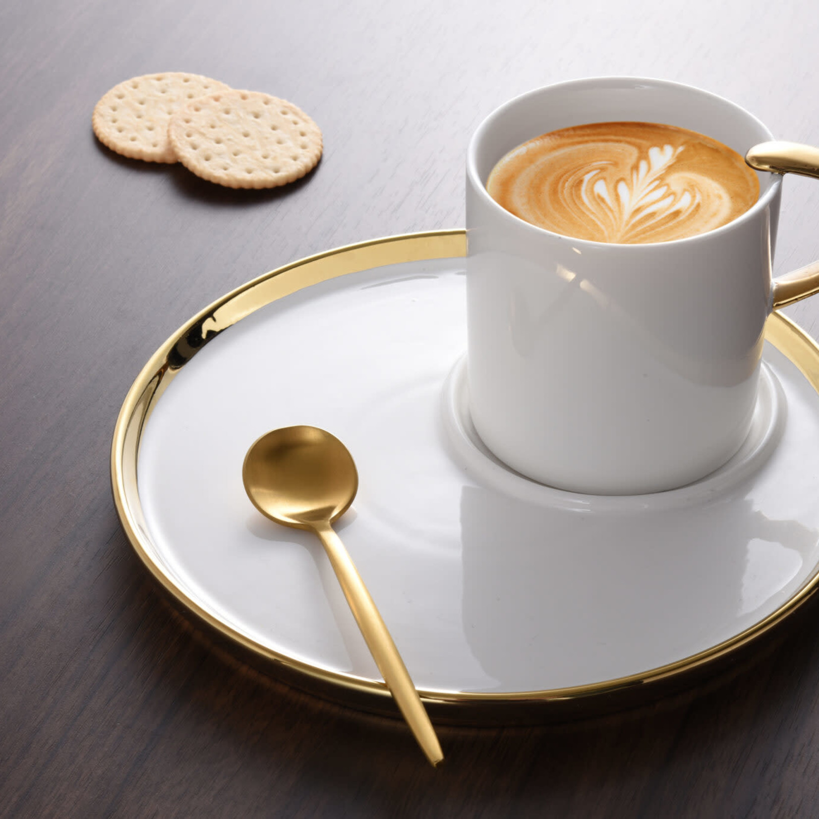 Espresso Cup and Plate - Gold - The Fancy Frog Boutique