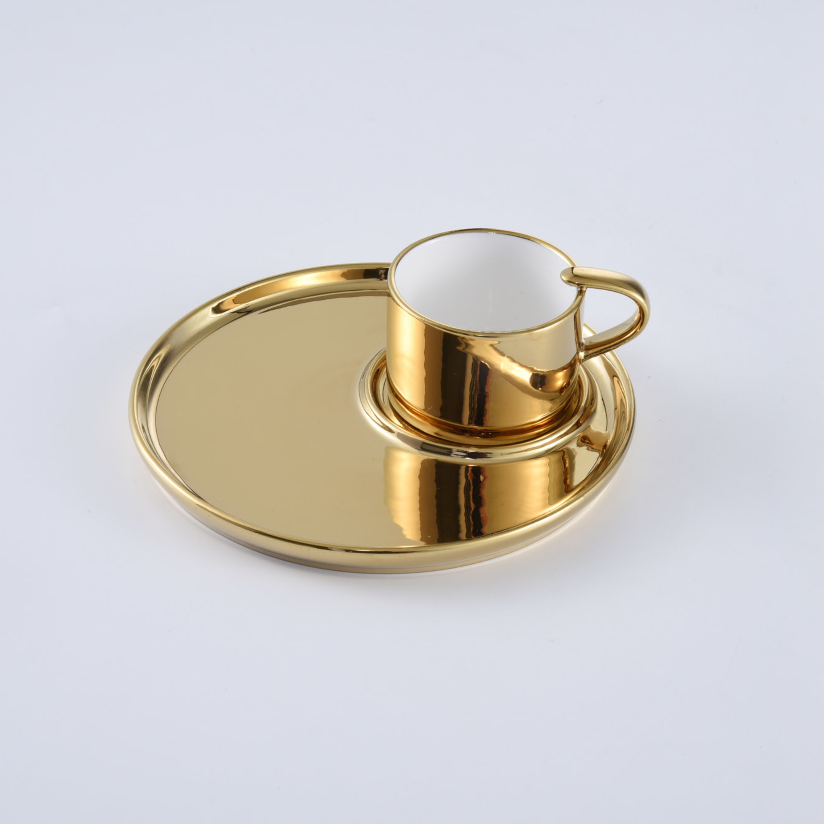 Pampa Bay Espresso Cup and Plate - Gold