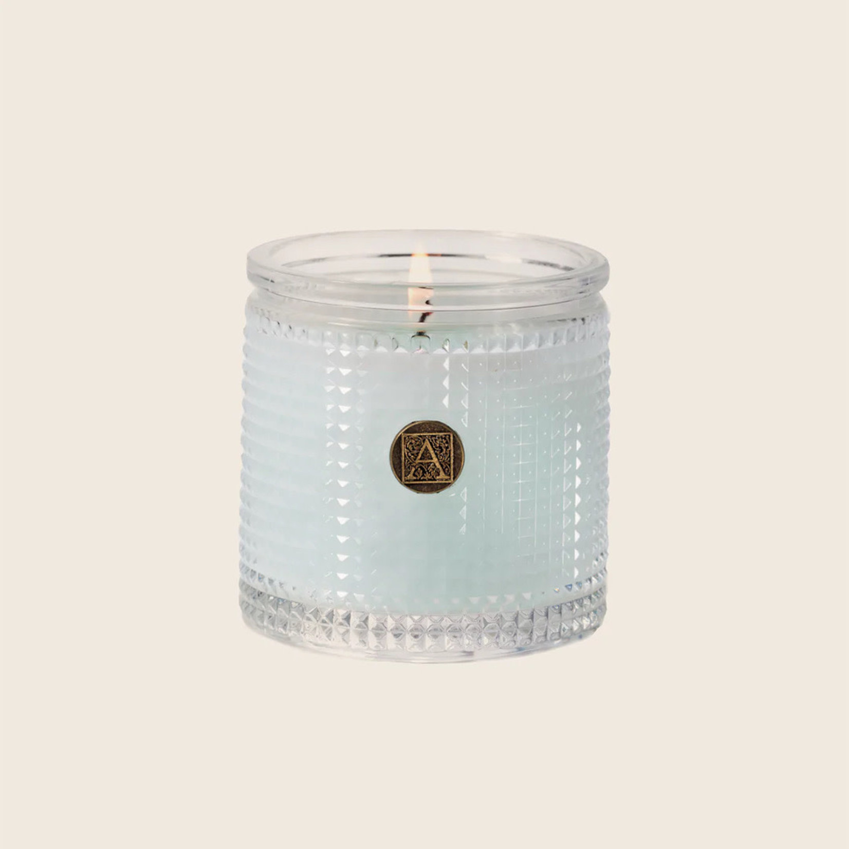Aromatique Cotton Ginseng Candle 6 oz Textured glass