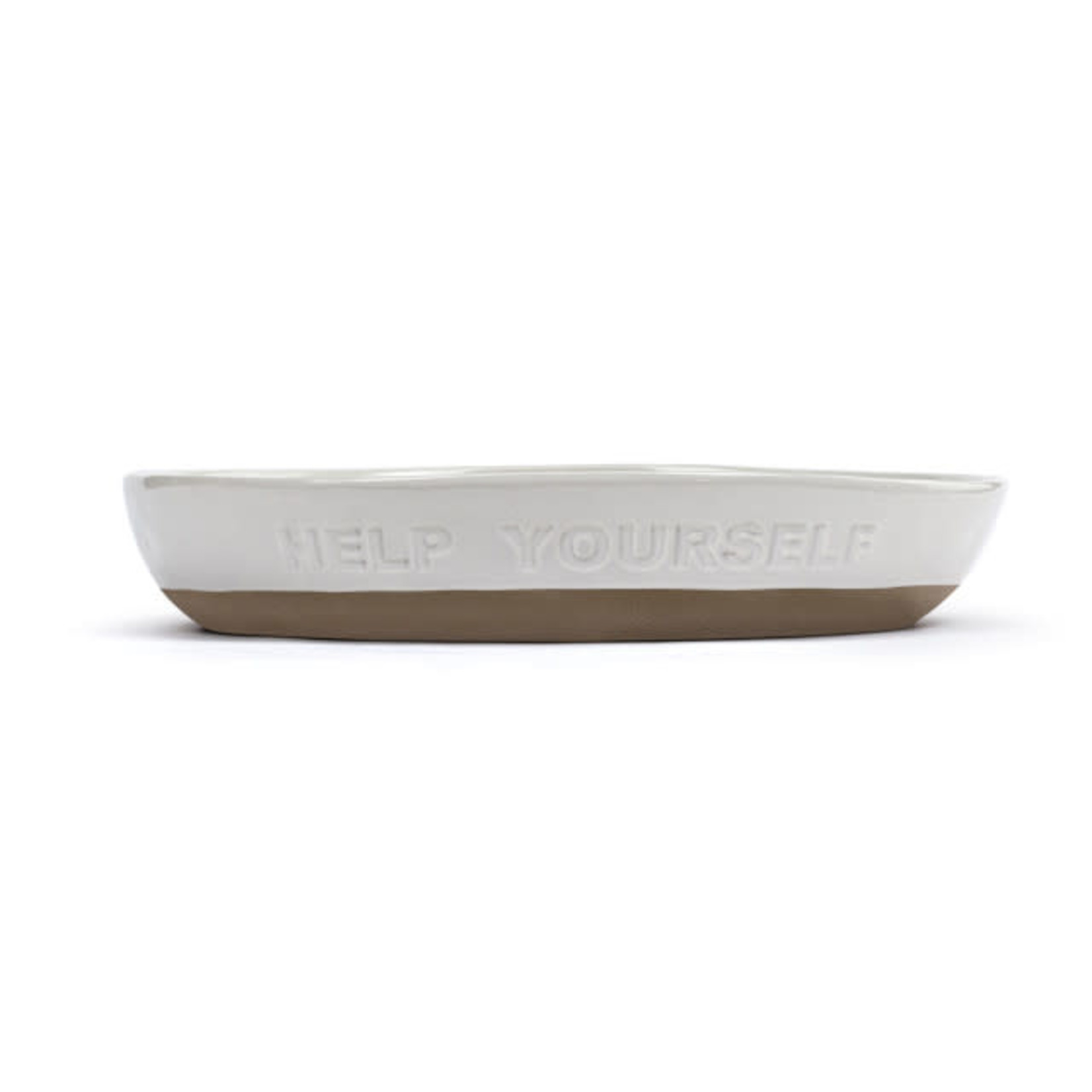 Demdaco White Help Yourself Serving Bowl
