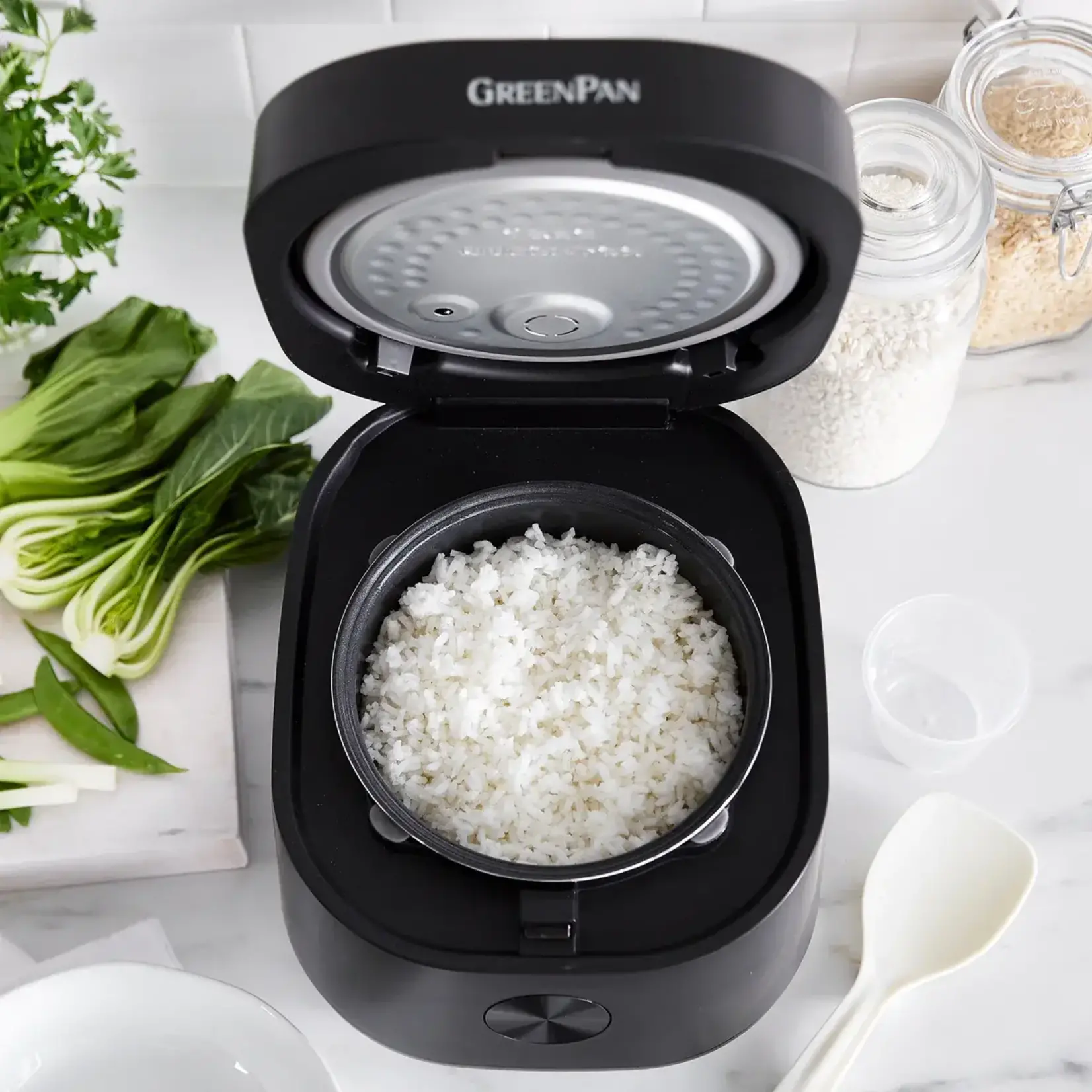 GreenPan Elite 8-Cup Induction Rice Cooker — Las Cosas Kitchen Shoppe